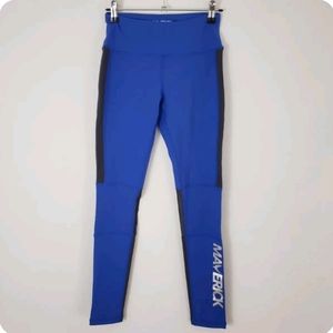 NWOT Logan Paul Maverick Womens Size S Stretch Leggings Blue color Block Yoga